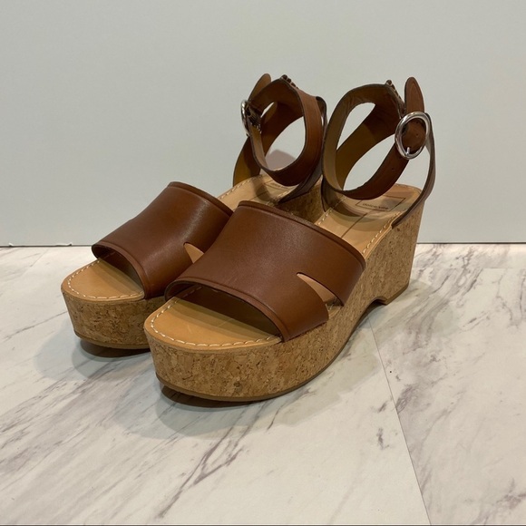 Dolce Vita Cork Linda Brown Platform Sandals - Picture 10 of 10